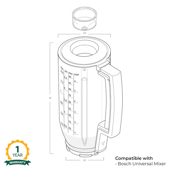 Bosch Universal Plus Blender Attachment - 6 Cup Capacity with Stainless Steel Blades - Image 6